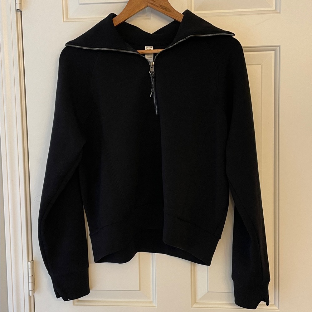 Spanx black AirEssentials half zip sweatshirt Med… - image 2